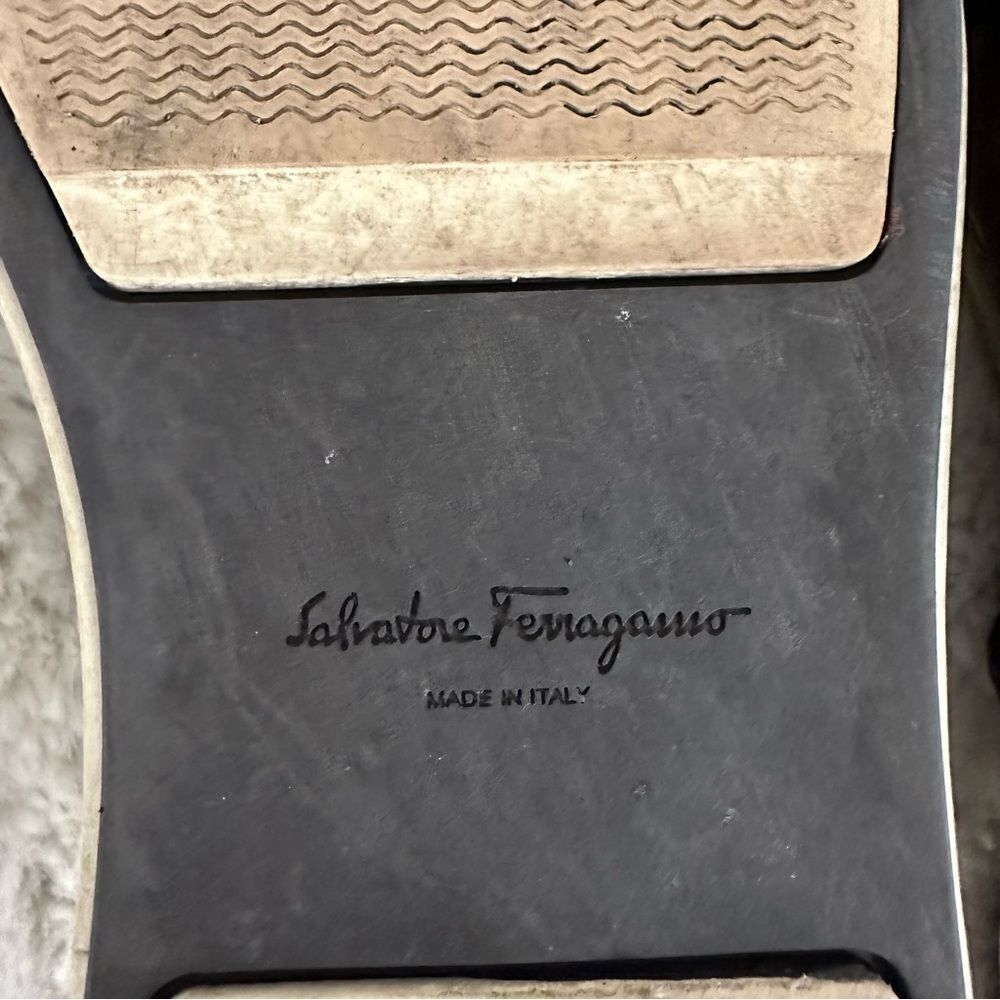 Salvatore Ferragamo Brown Newport Casual Sneakers Leather Lace Up Sneakers 8 View 5